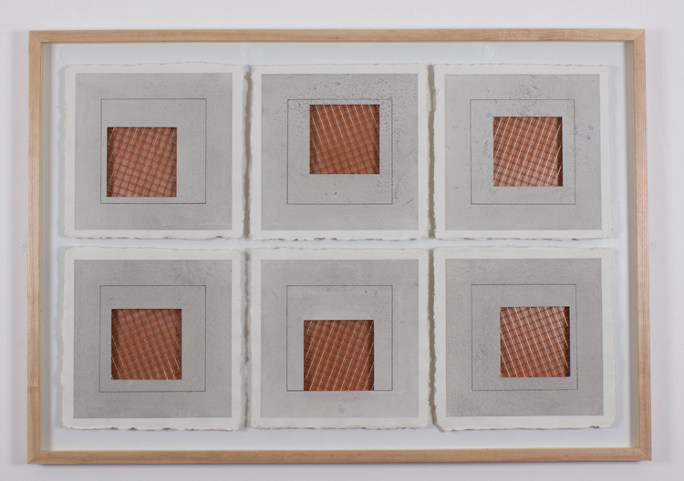 Six Red Gridded Squares 2011